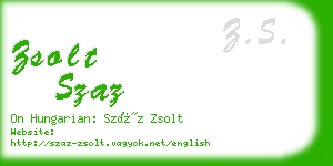 zsolt szaz business card